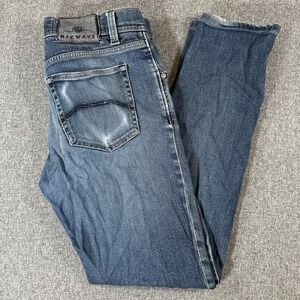 NicWave Made In Italy Stretch Denim Jeans Womens 34 Blue Straight Leg